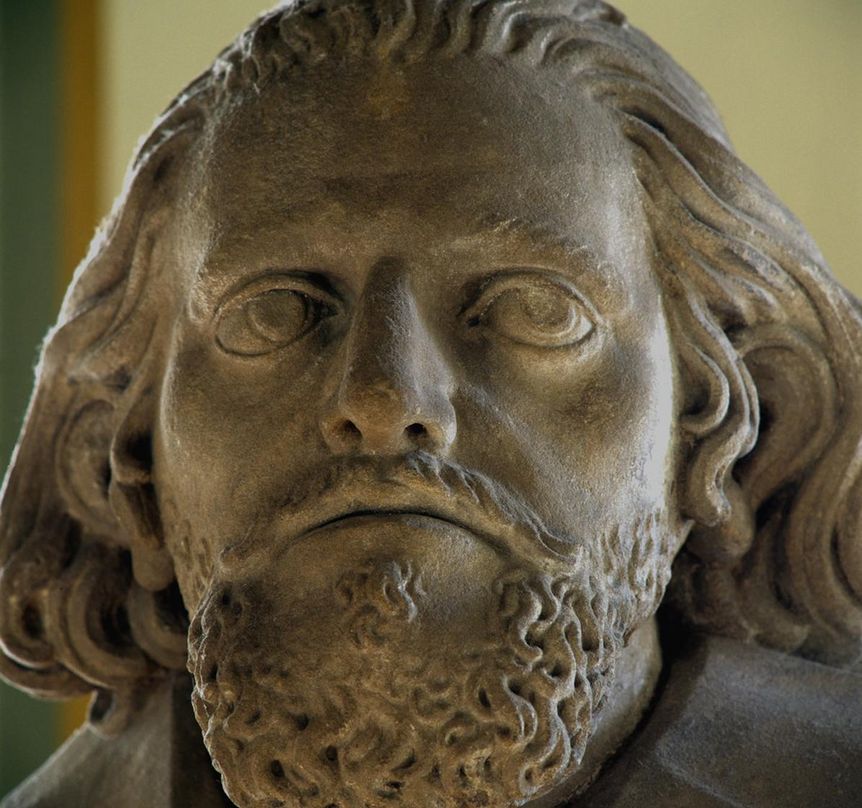 Image: Landesmedienzentrum Baden-Württemberg, Arnim Weischer Prince-Elector Friedrich IV, head of a sandstone sculpture, Sebastian Götz, circa 1650