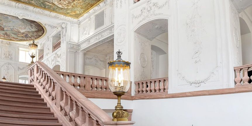 photo: Staatliche Schlösser und Gärten Baden-Württemberg, Marco Vedana Mannheim Baroque Palace, staircase
